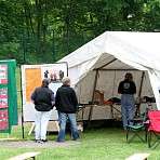 unser Zelt mit Infos