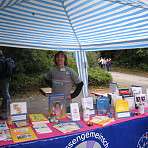 der Infostand nach dem Aufbau