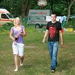 Lisa und Blike, die Betreuer bei der Hüpfburg