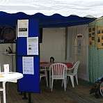 unser Zelt auf der Infomeile