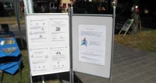 Infotafel mit Projekten