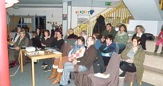 Alle sahen gebannt auf die Leinwand