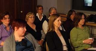 Alle verfolgten Film und Vortrag aufmerksam