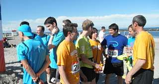 Nach dem Zieleinlauf sind alle geschafft Nach dem Zieleinlauf sind alle geschafft