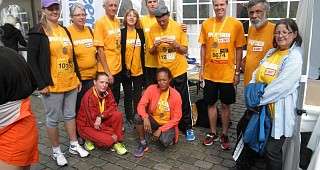 Nach dem Lauf sind alle erschöpft