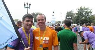 Robert und Mirko nach dem Lauf