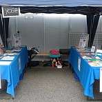 Blick auf die Infotische