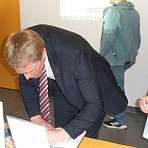 Herr Günther hat sich im Freundebuch eingetragen