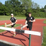 Steffen mit Steffen Ulischka beim Aufwaermen v2